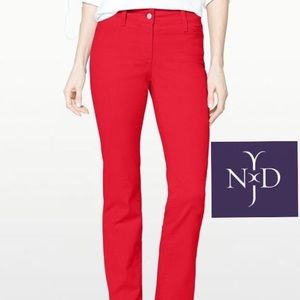 NYDJ Classic Red Straight Leg Jeans
